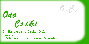 odo csiki business card